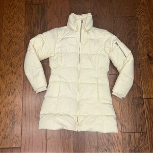 Snozu Women's cream-white down/feather snow jacket
